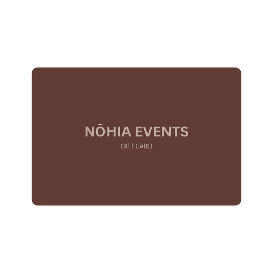 Nōhia Events Gift Card | Event Styling, Balloon Garland & Photo Booth Hire Blenheim